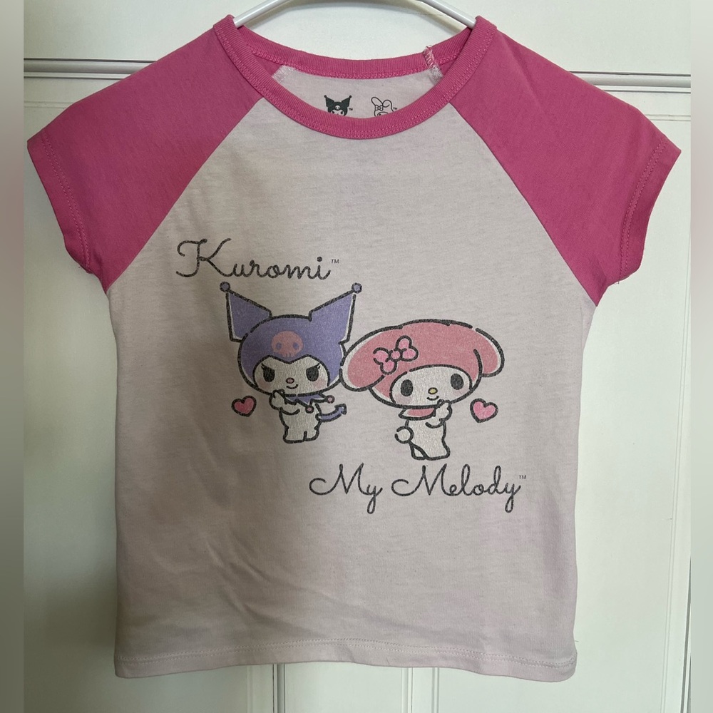 F21 Girls Kuromi & My Melody Raglan Tee (Kids)